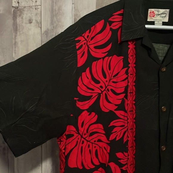 Hilo Hattie The Original Hawaiian Aloha Palm Leaf Cotton Shirt - Picture 3 of 7